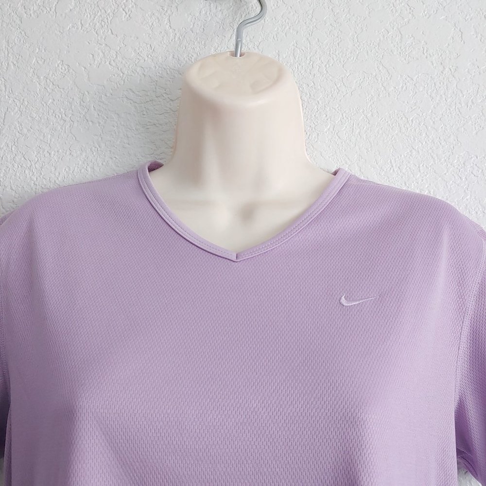Nike Dri-Fit Light Purple Lavender Workout Top SMALL Short Sleeve Tennis - Picture 3 of 6